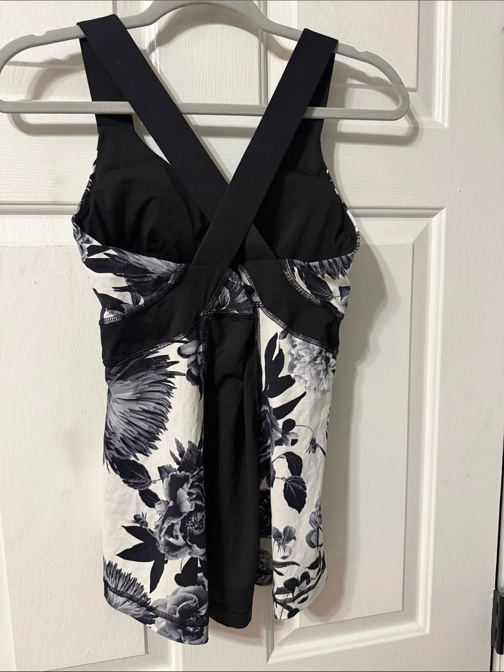 lululemon athletica Black & White Floral Tank Top